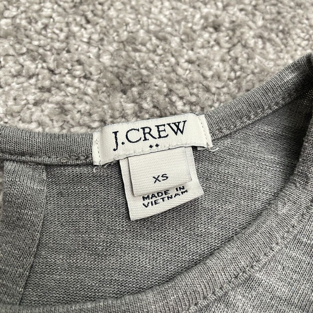 J.Crew Drapey Tank Top Blouse Womens XS Gray White Chiffon Hem Stretch Casual - Picture 3 of 10